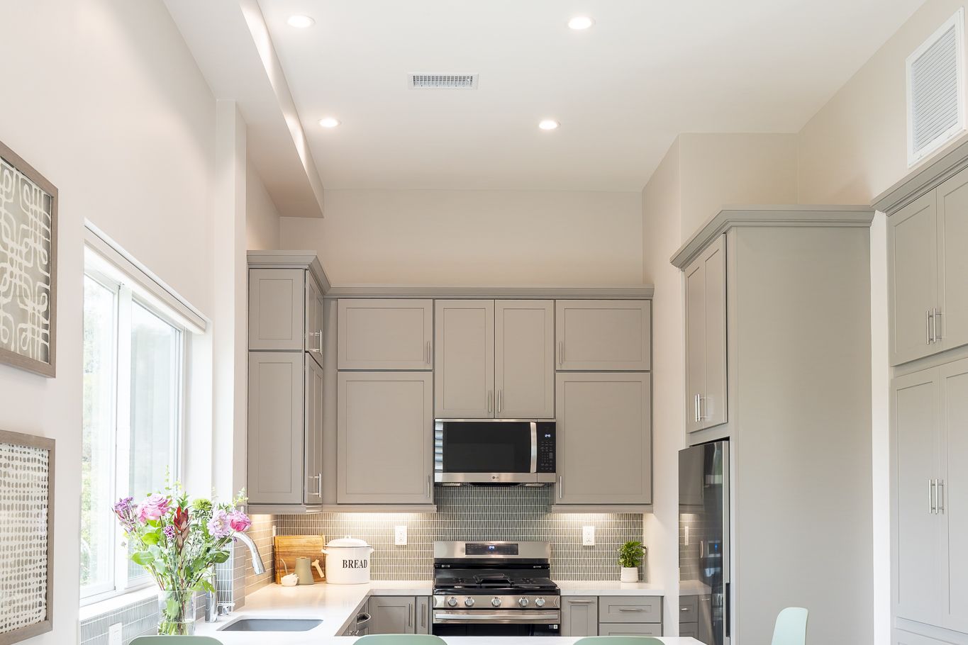 The kitchen of a finished Kaminskiy ADU in Rancho Bernardo, the kind we open to neighbors at an open house