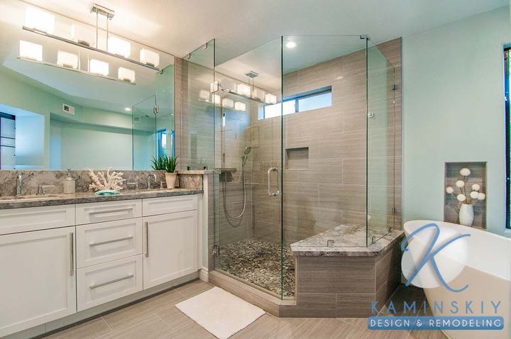 Carlsbad Modern Spa Master Bathroom Suite Remodel, photo 1