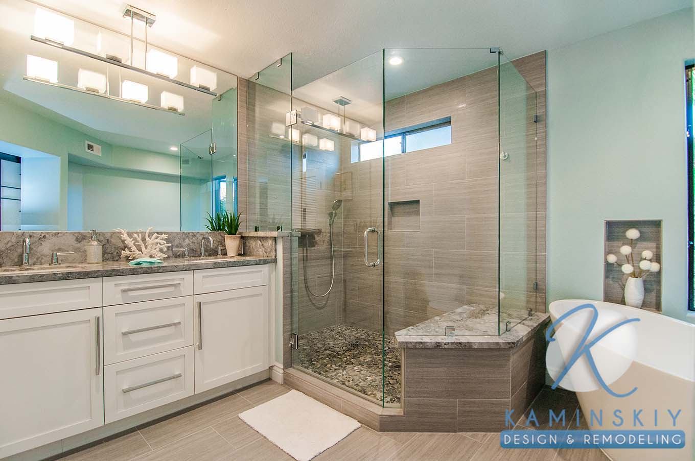 Carlsbad Modern Spa Master Bathroom Suite Remodel, photo 1