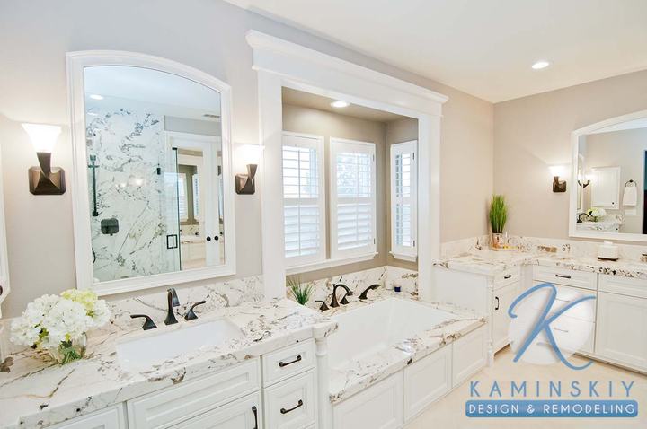 Linda Vista Marble Master Bathroom Remodel, photo 2