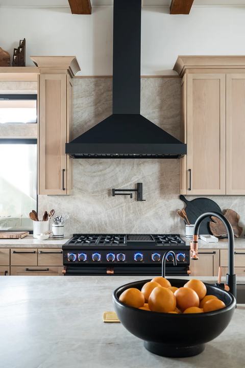 Modern range with hood kitchen remodel