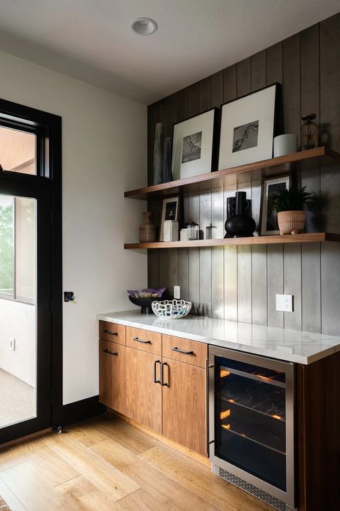 Butlers pantry with wine fridge remodel ideas
