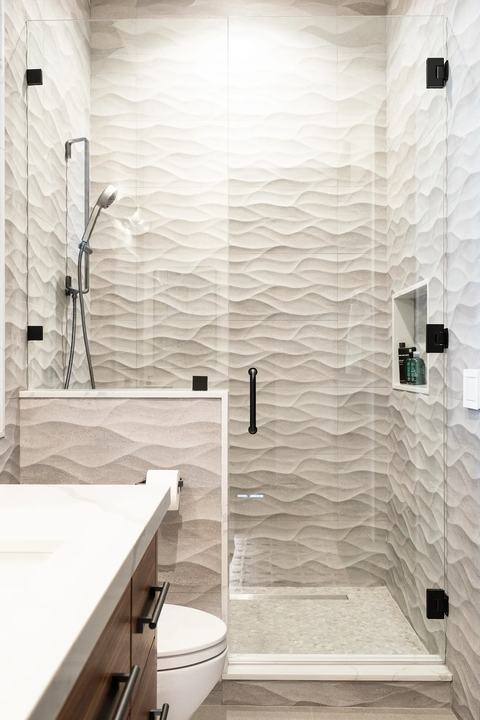 Guest bathroom with walk-in shower