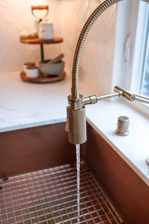 Copper Farmhouse Sink and Faucet