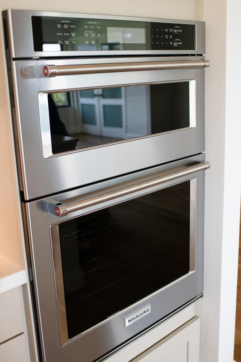 KitchenAid oven and microwave combination in remodeled kitchen