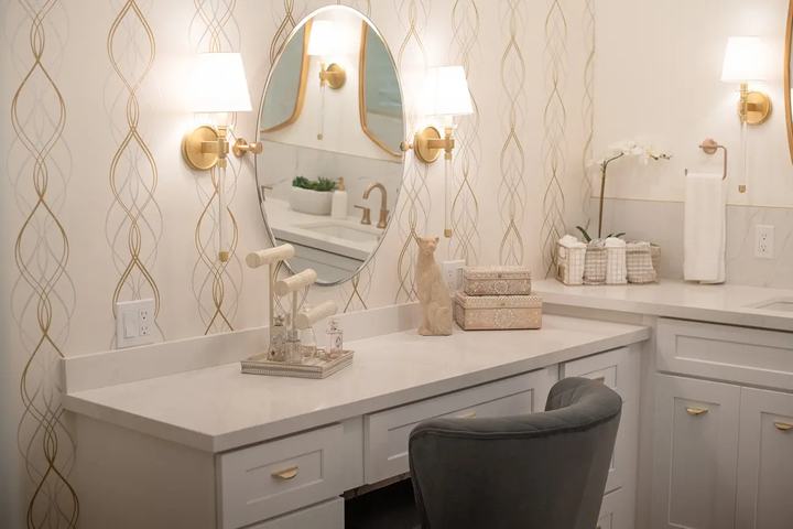 Elegant Makeup Vanity For Home Remodel
