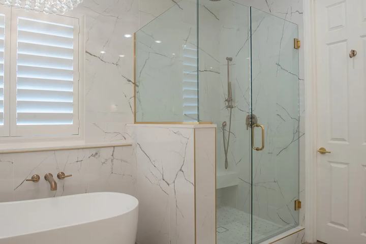 Elegant Walk In Shower Remodel