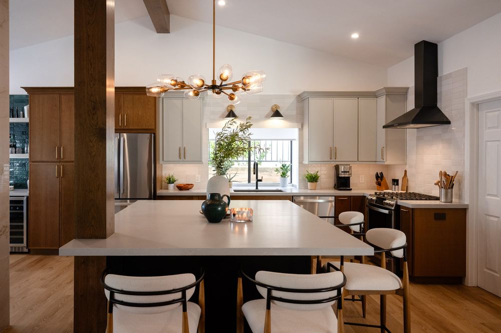 Vista, kitchen and family room as one, a Kaminskiy kitchen remodel in San Diego County