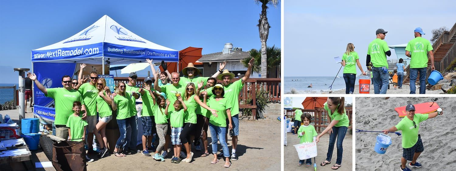 The Kaminskiy team at Coastal Cleanup Day