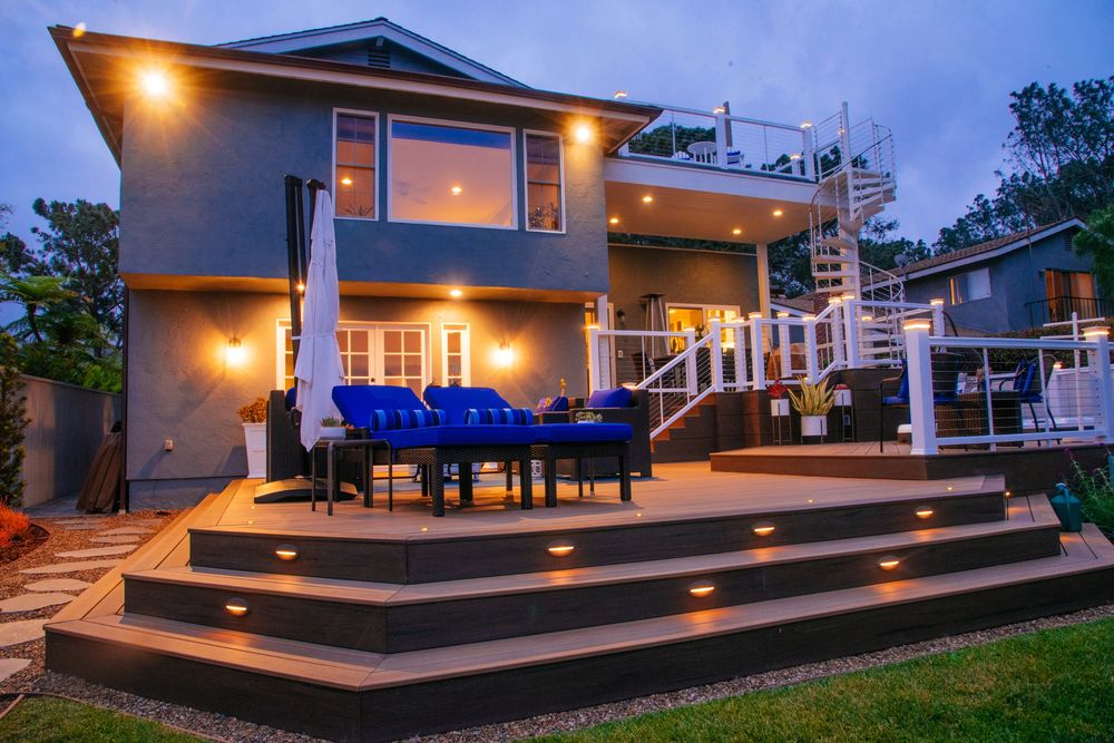 Point Loma, a deck on three levels, a Kaminskiy outdoor living project in San Diego County