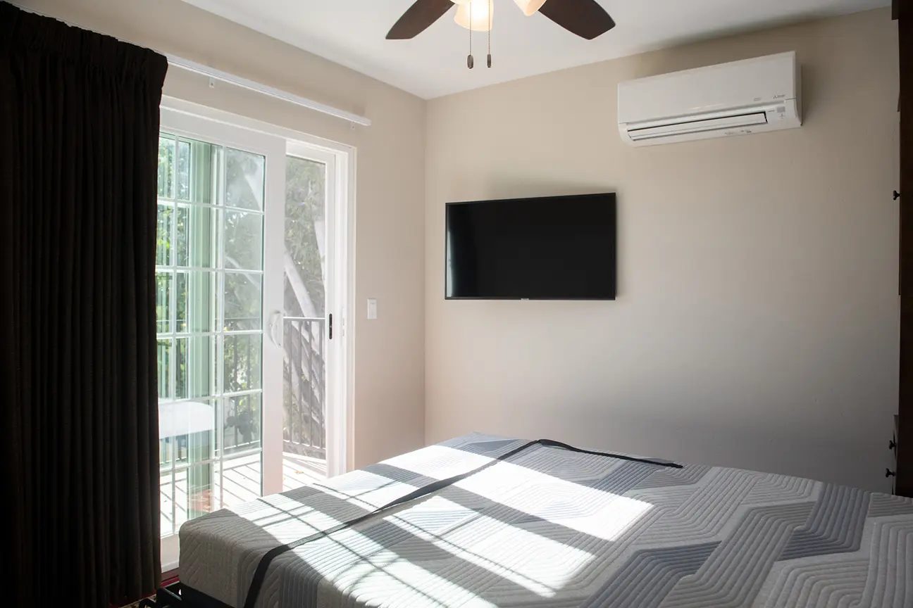 ADU Bedroom With TV and a View