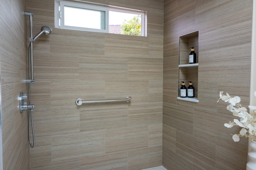 Contemporary Age in Place Master Bathroom Design