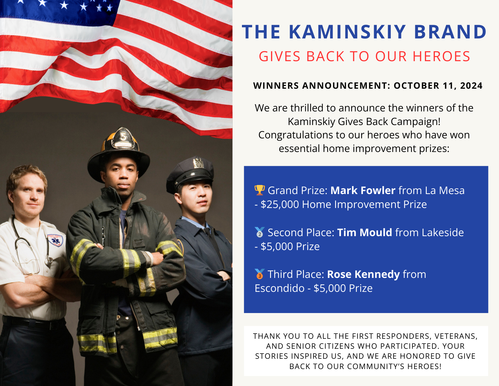 Kaminskiy Gives Back Campaign